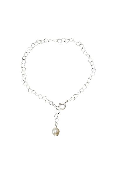 Abundo 925 silver bracelet Pearl of Hearts