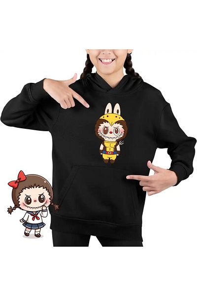OEM Labubu Wolverine Kids Girls Sweatshirt