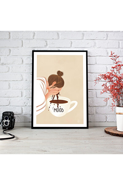 woodsia Tablou cu poster din lemn MDF cu aspect de cadru dintr-o singură buca...