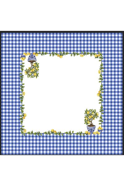 KEDİ Tablecloth 140*140 with Lemon