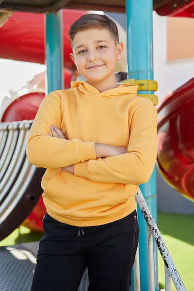 Fulla Moda 3 Thread Kangaroo Pocket Hooded Boy's Sweatshirt