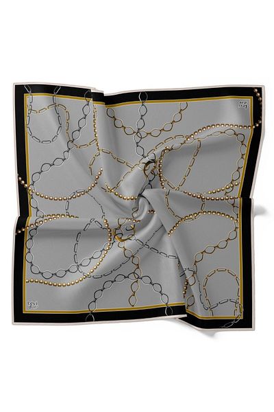 Levidor Chain Pattern Sparkling Crystal Scarf