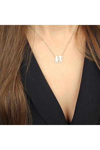 Abundo Stainless steel chain "My Love" silver