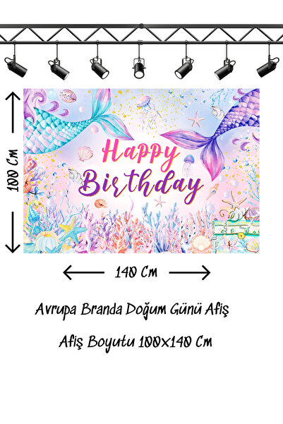 snowparty Deniz Kızı Temalı Doğum Günü Afişi