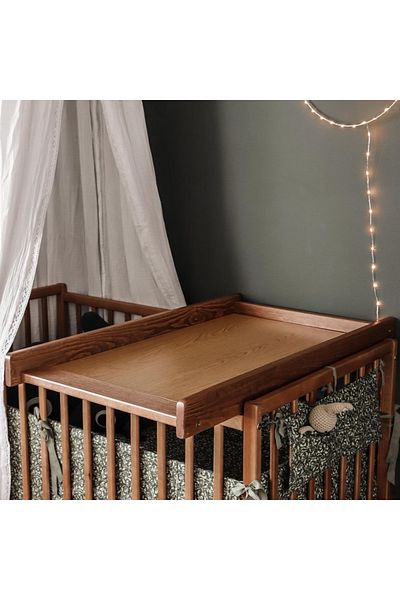 OEM Wooden changing table, attachable to baby cot 120x60 and 140x70 cm, Vintage, 86 x 51 x 7 cm