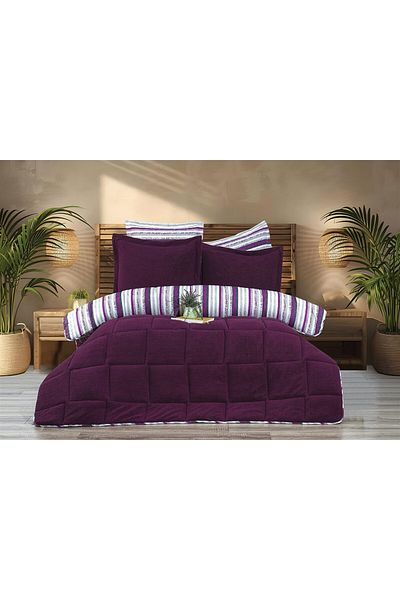 Evim Alves Double Sided Double Duvet Cover Set Plum 200X220Cm