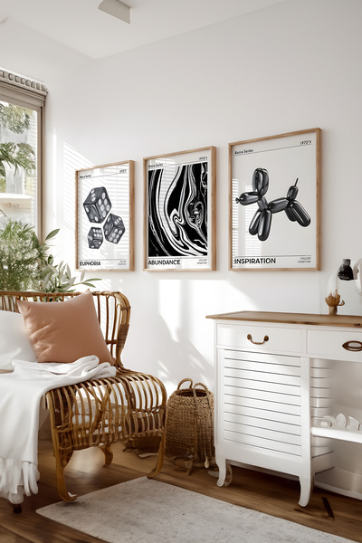 Home 3'lü Trendy Sanat Baskıları, Genç Odası Dekoru, Oturma Odası Dekoru, Çer...