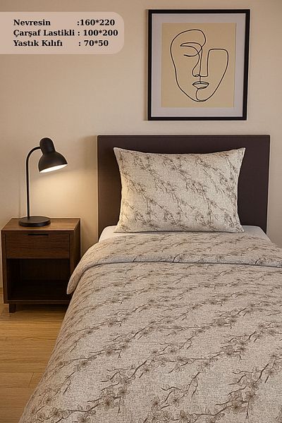 MixCotton Home Double Cotton Duvet Cover Set Fitted Sheet + Duvet Cover + 2 Pillowcases