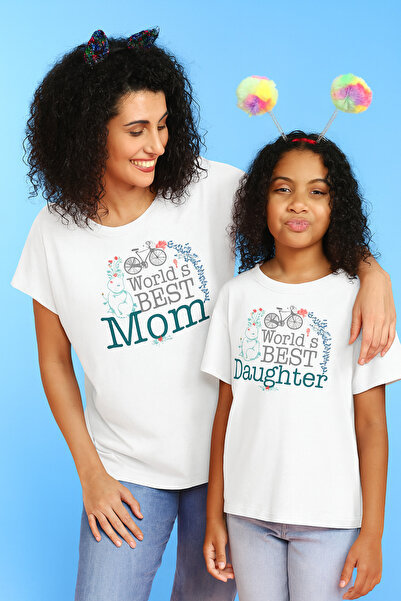 SVART WEAR Set de tricouri Best Mama Mini pentru Mame și Fiice, 100% Bumbac, Tricou Twin (PREȚ UNIC)