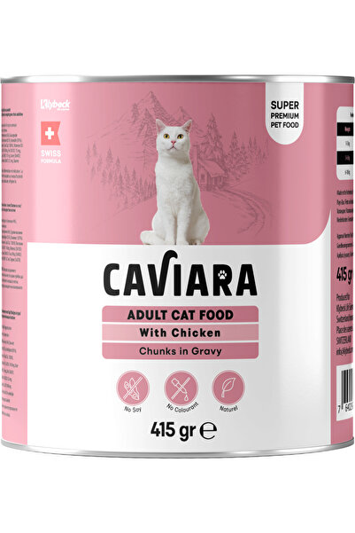 Sos İçinde Et Parçacıklı Tavuklu Yetişkin Kedi Maması Konservesi 415 gr