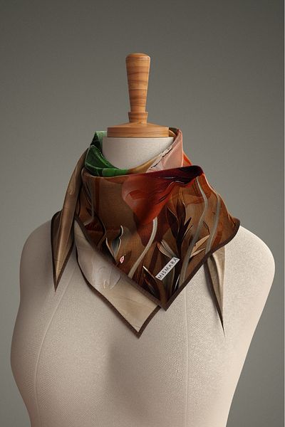 Levidor Mismara Large Floral Thin Comfort Scarf Cotton Lightness Simplicity Comfort and Elegance