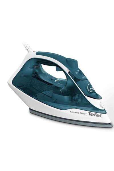 TEFAL Fier de călcat Express Steam FV2839, 2400 W, 185 g/min (Alb/Albastru)