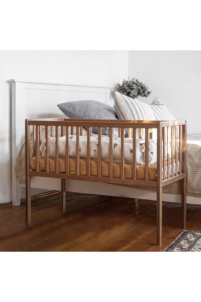 OEM Small co-sleeping wooden crib, Classic Vintage with Coconut Foam Mattress 90 x 40 x 7 cm