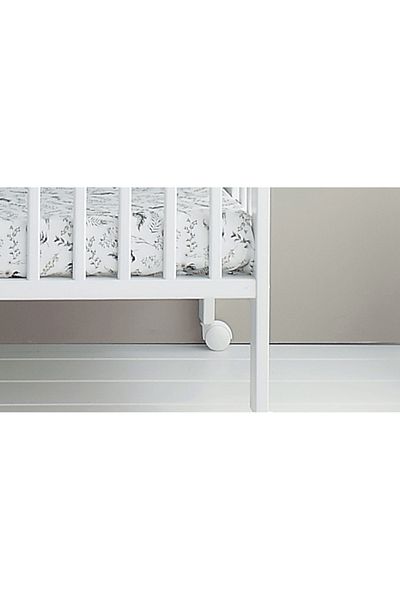 OEM Woodies cot caster set, 120 x 60 cm, White