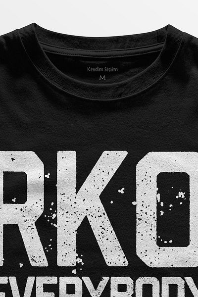 Kendim Seçtim Black T-Shirt Randy Orton Rko Everybody Wwe Fight Wrestling Gym Sports Printed T-Shirt