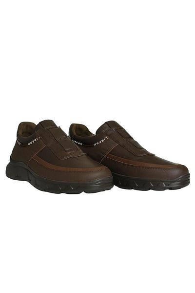 Platin Brown Leather Men's Casual Shoes