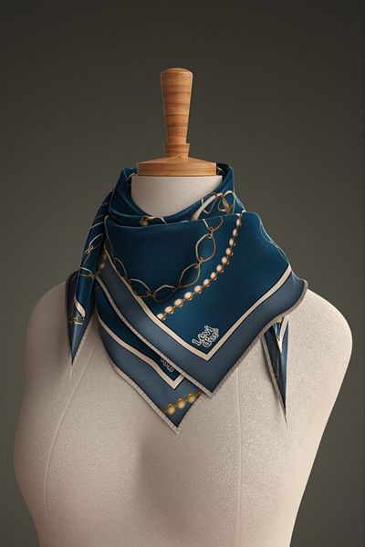 Levidor Chain Pattern Sparkling Crystal Scarf