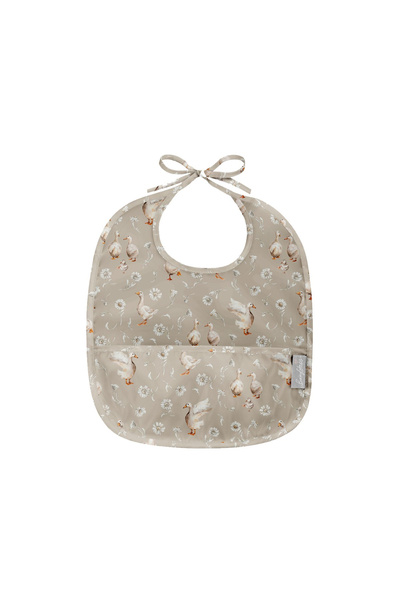 Babysteps by Urban Haul Bavetica Impermeabila cu buzunar, reglabila, Goose Fa...