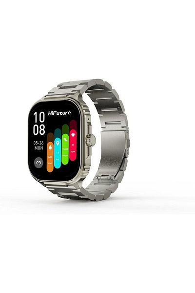 HiFuture ULTRA3 Pro Smartwatch with Bluetooth Calling, Long Battery Life,2.04' AMOLED Display-Silver