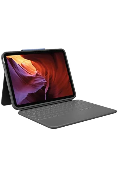 logitech Husa cu tastatura Rugged Folio cu Smart Connector pentru iPad 10, US, Gri