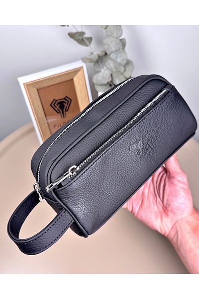 Fil Deri Genuine Leather Hand Grip Tape Zippered Men's Wallet 2109
