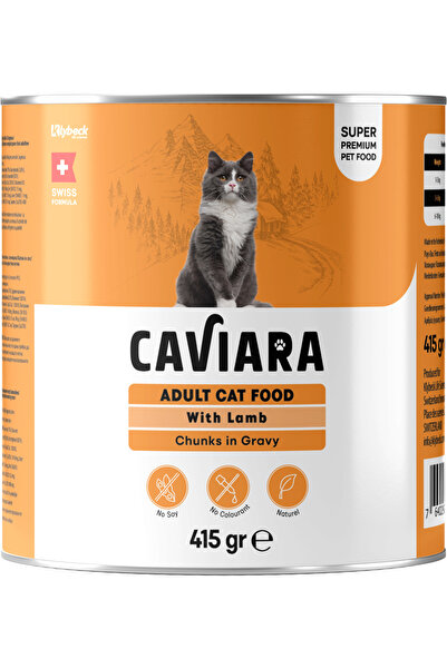 Sos İçinde Et Parçacıklı Kuzu Etli Yetişkin Kedi Maması Konservesi 415 gr