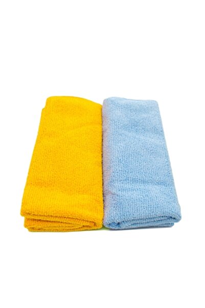 Pin Trade SRL Set prosop bucatarie, 2 piese 35x35cm, microfibra, galben cu al...