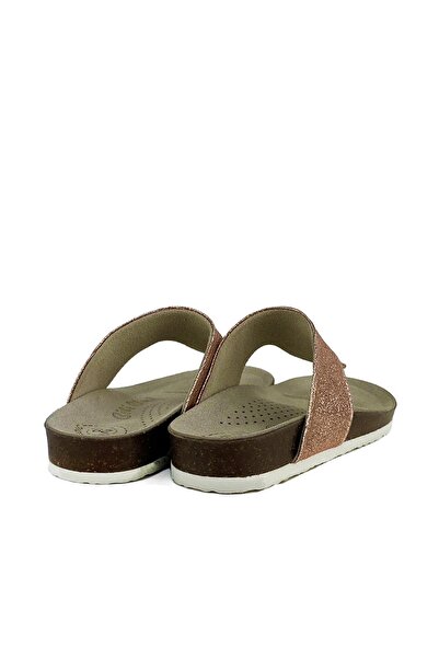 Cici Bebe Ayakkabı Glittery Copper Girl's Flip Flops