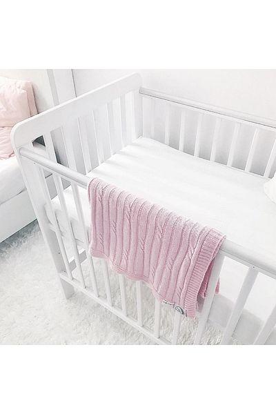 OEM Wooden baby crib, adjustable mattress height, Classic White 120x60 cm