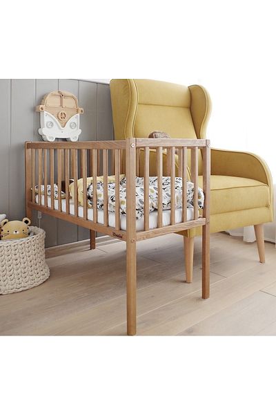 OEM Small co-sleeping wooden crib, Classic Vintage 90 x 40 cm