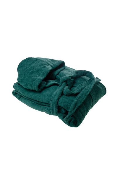DECONA Bathrobe with Hood, Decona, 400 gsm, Dark Green, M