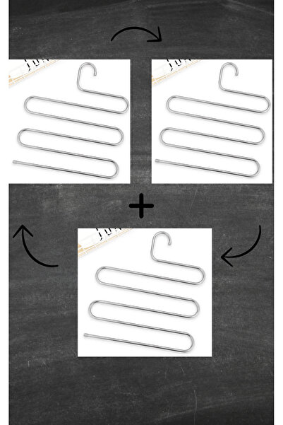 Ufak Tefek Şeyler 3 bucăți metal 5 straturi în interiorul dulapului pantaloni eșarfă șal cuier, cuier multiplu, cuier inteligent decorativ