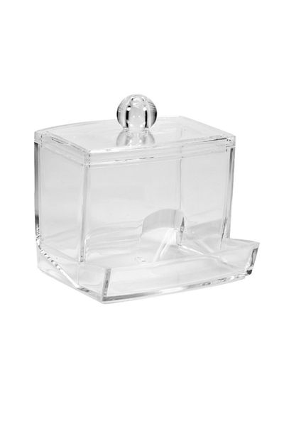 OEM Elegant transparent acrylic bathroom organizer for cotton buds/napkins