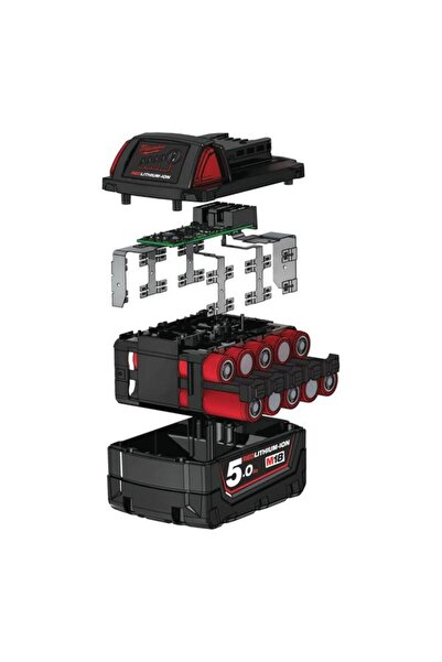 Milwaukee Set of 4 M18B5 batteries and M12-18 FC charger