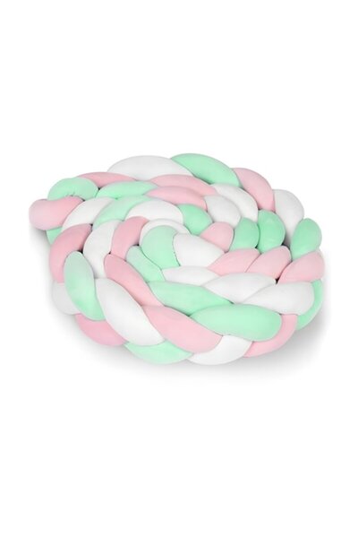 Mixbo Protectie laterala pentru patut bebe Mixbo, bumper impletit, bumbac, 4 ...