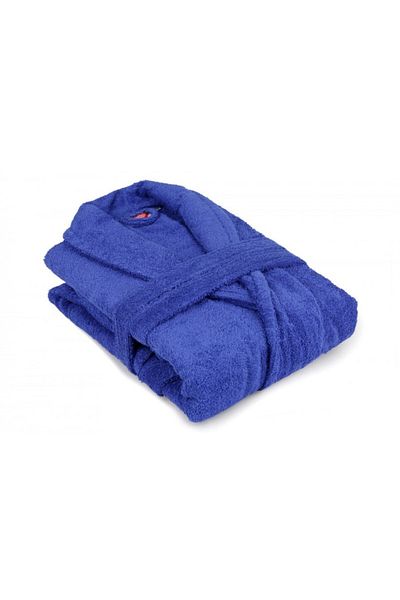 Cotton Box Bathrobe Cotton 100%, Cotton Box, Size S/M, Perry - Blue