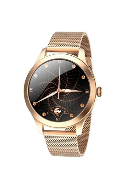 MAXCOM Ceas inteligent FW 42, ecran TFT 1.09”, IP68, curea metalică, Bluetooth, Android / iOS (auriu)