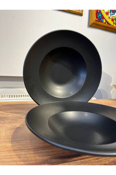 ColorCraft Macarna Plate Black Color Ceramica 2 Pieces 26cm