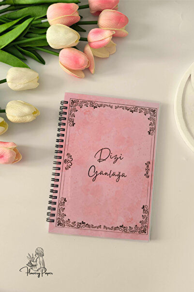 Flowery Paper Klasik kapak Dizi Günlüğü , 60 yaprak /120 sayfa,Sert Kapak,Tel...