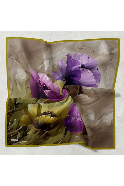 Levidor Mismara Large Floral Thin Comfort Scarf Cotton Lightness Simplicity Comfort and Elegance