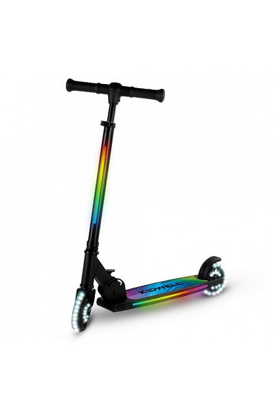 Kidwell 3in1 scooter, foldable, adjustable, with LED lighting, MIDO Black, 5 years+, max 100 kg,