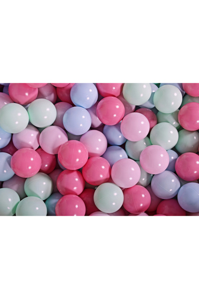 Meowbaby Σετ μπάλες παιχνιδιού 200 τεμάχια 7cm παστέλ ροζ, ροζ, μέντα, baby blue
