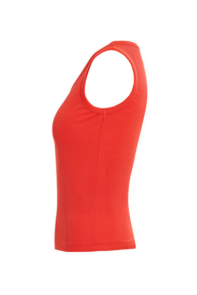 GİZİA Sıfır Kollu Basıc Mercan Bluz