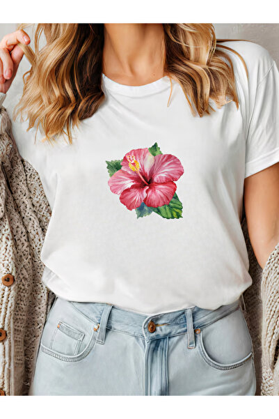 Sarah's Boutique Tricou de damă – 100% bumbac – DELICATE FLOWER BLOOM