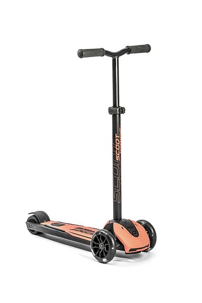 SCOOT AND RIDE Foldable, adjustable scooter, light-up wheels, Highwaykick 5 Led Peach, 5 years +, up to 80 kg,