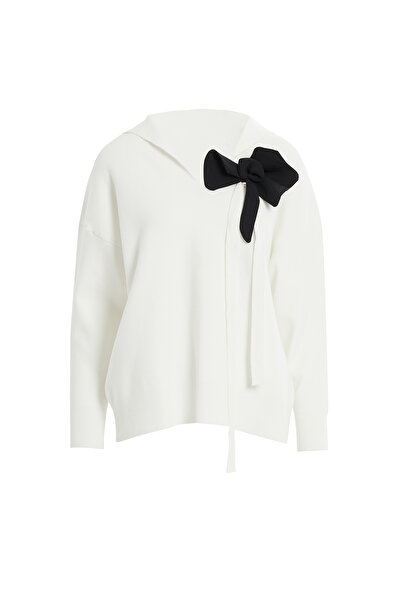 GİZİA Çicek Detaylı Uzun Kollu Triko Bluz