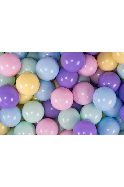 Meowbaby Σετ μπάλες παιχνιδιού 200 τεμάχια 7cm baby blue, μέντα, ροζ, κίτρινο...