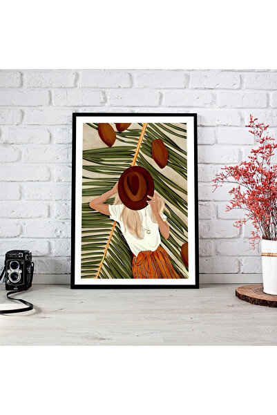 woodsia Tablou cu poster din lemn MDF cu aspect de cadru dintr-o singură buca...