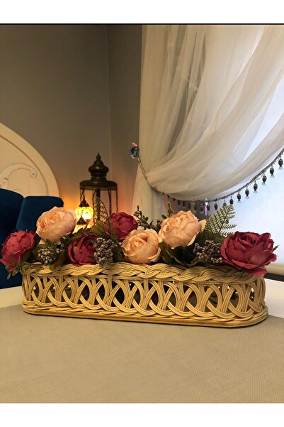 Canan Handcraft Rattan Dekoratif Sepet/ Çiçeklik Mumluk
