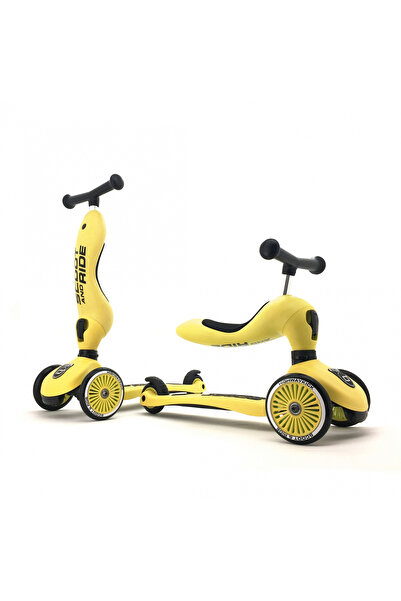 SCOOT AND RIDE Πατίνι με κάθισμα, μετατρέψιμο 2σε1, HighwayKick 1 Lemon, 1-5 ετών, έως 50 κιλά, Scoot Ride